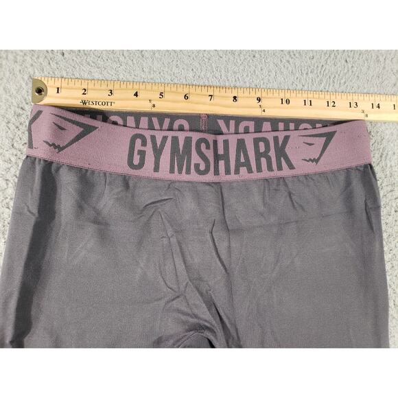 Gymshark Pants Women's Small Gray Pull On Leggings Nylon Stretch Casual Yoga - Picture 5 of 12
